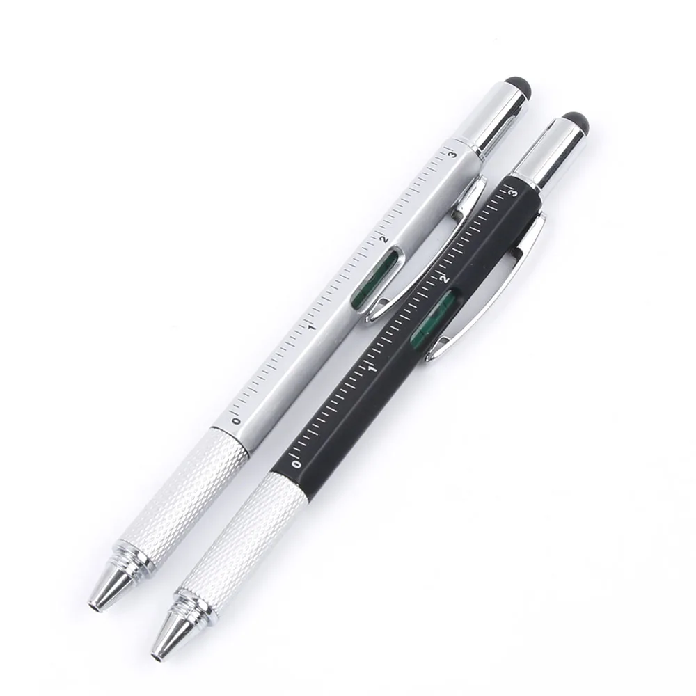 

1 piece/batch new listing tool ballpoint ruler level top and scale multi-function metal and plastic pen