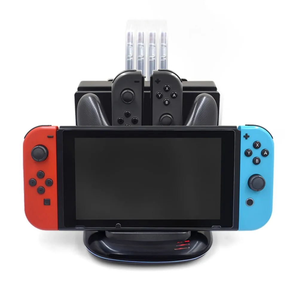 

ALLOYSEED Multifunction USB Charging Dock Station Storing Stand Holder Bracket for Nintend Switch Console Joy-con Game Charger