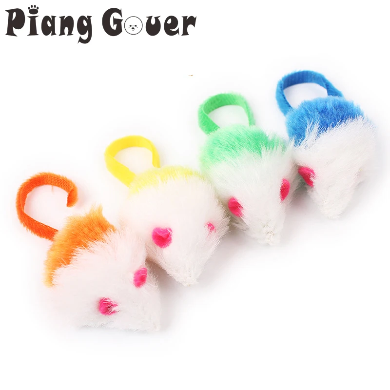 

10PCS/LOT Pet Supplies Mice Animal Cats Toys Aid Fun Fuzzy Mouse Cat Chew Toy For Kitten