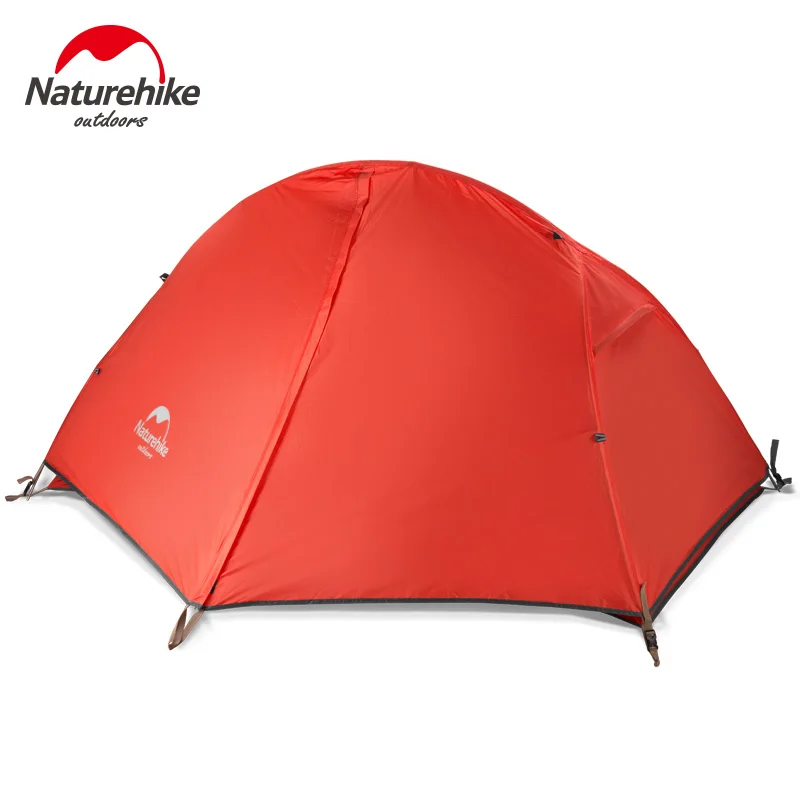 Naturehike 20D силиконовый кемпинговый тент Портативный Сверхлегкий 1 человек палатка Водонепроницаемый Открытый Кемпинг велосипедная палатка с ковриком NH18A095-D