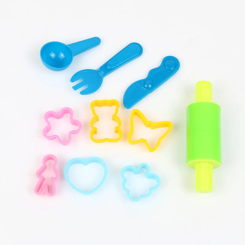 10 шт., игрушки для игры в тесто, 3D инструменты для пластилина, пластилиновые формы, подарочный набор, обучающие игрушки - Цвет: 10pcs