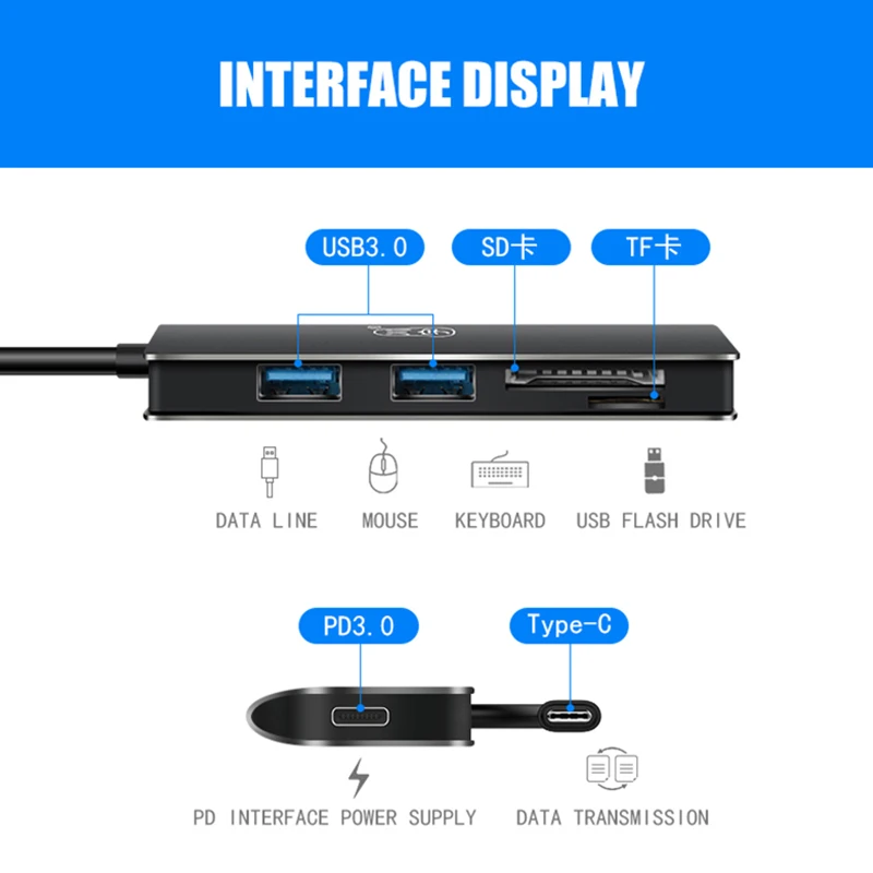 Kawau USB док-станция все-в-одном USB-C к HDMI кард-ридер RJ45 PD адаптер для MacBook samsung Galaxy S9/S8/S8+ type C концентратор