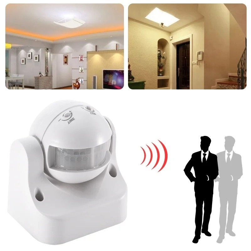 

Wireless PIR motion sensor detector home house security Burglar AC 220V~240v adjustable sensor switch