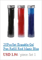 10pcs Universal Pen Refill Standard Style Blue/Black Ink 1MM Medium Nib Ball Point Pen Refills