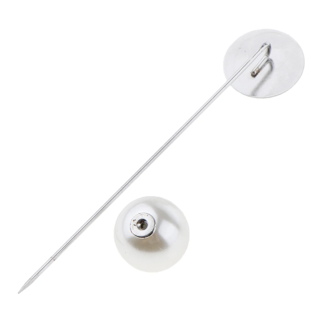 MagiDeal 20Pcs Blank Tray Glue On Pad Lapel Stick Pin DIY Boutonniere Pins