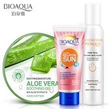 BIOAQUA уход за лицом солнцезащитный крем увлажняющий солнцезащитный крем алоэ вера гель набор распылителей комбинация без коробки