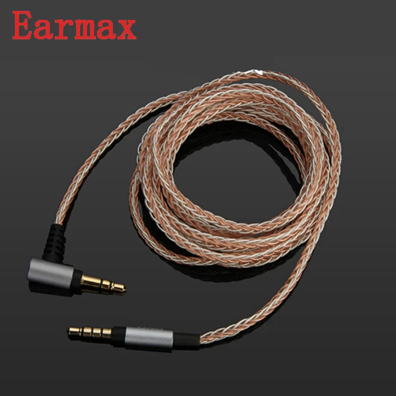 Earmax 3,5 мм HIFI кабель для наушников OCC посеребрение Обновление Аудио кабель Замена для MUC-S12SM1 MDR-1A/MSR7/1rmk2 120/180 см