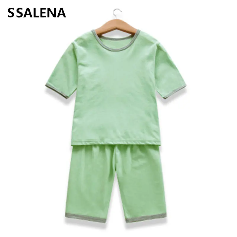 

Boys Pajamas Suits Baby Summer T-Shirts Pant Children Cotton Sleepwear Kids Loose Soft Nightwear Girls Short Sleeve Pyjama D0002