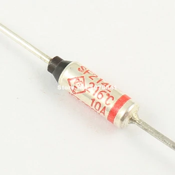 

100 Pcs Per Lot Microtemp Thermal Fuse 216 Degree TF Cutoff 250V 10A SF214E