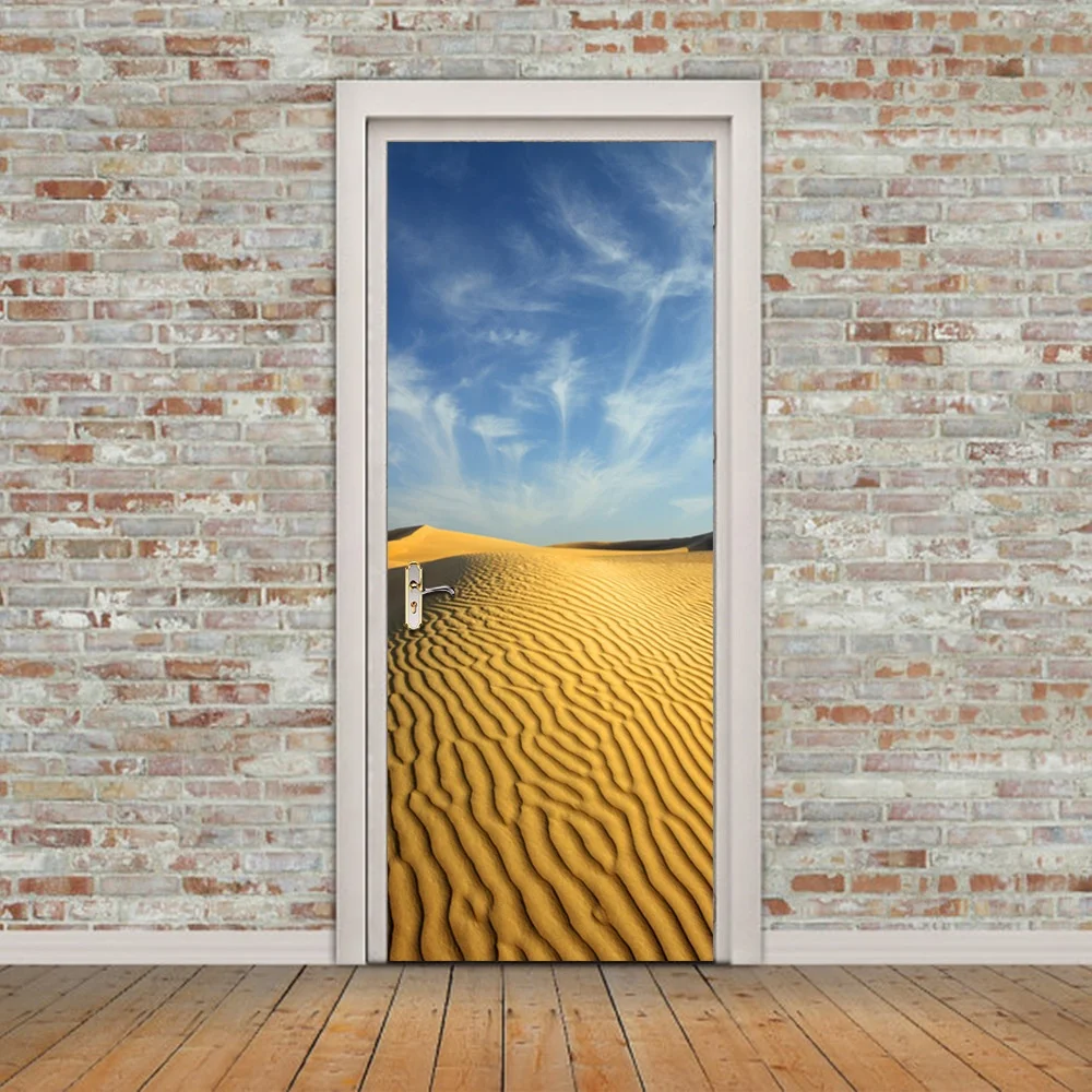 DIY 3D Desert Landscape Wall Stickers DIY Mural Bedroom Home Decor