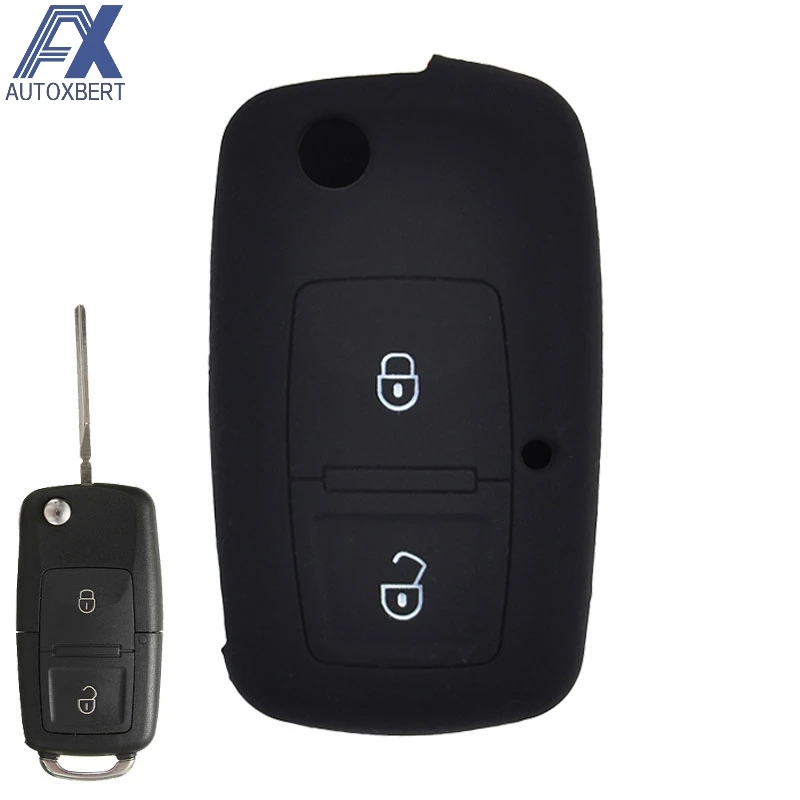 Силиконовый чехол для ключа с 2 кнопками VW Seat Altea Alhambra Cordoba Ibiza Leon Toledo 2000 -2008