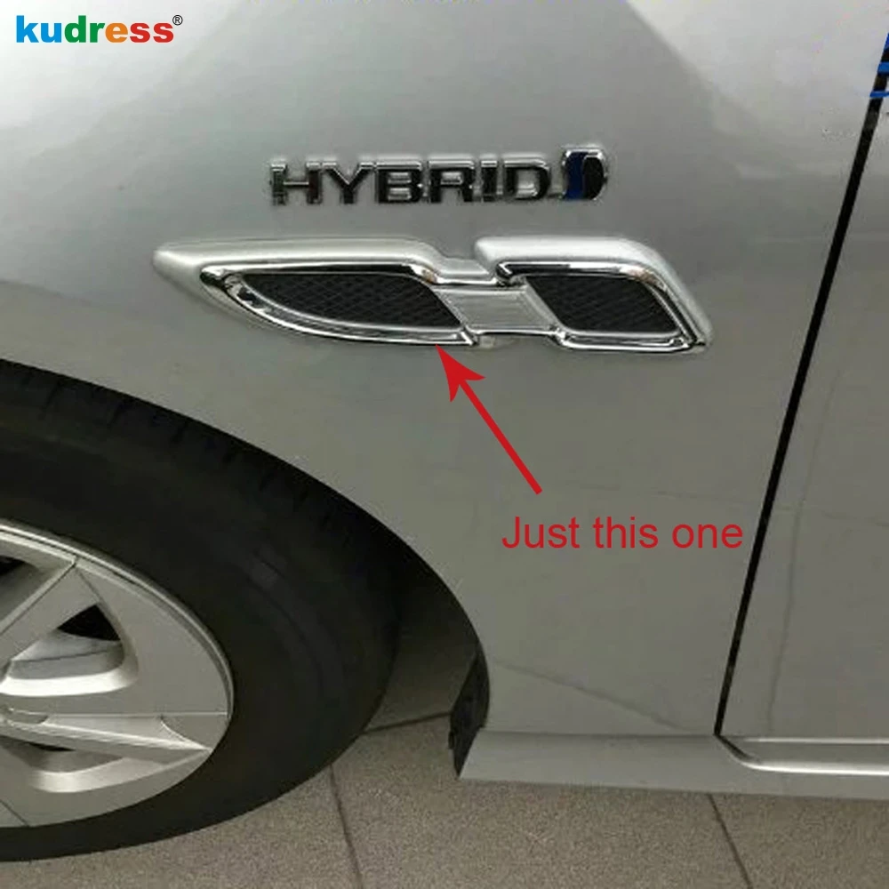 

For Toyota Prius 2016 2017 Front Side Fender Vents Air Outlet Cover high quality abs chrome stickers trim car styling 2pcs