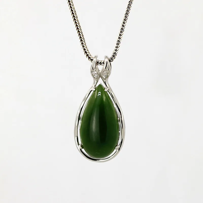 

S925 silver jewelry beauty of the beautiful lady drops and Tian Biyu Pendant
