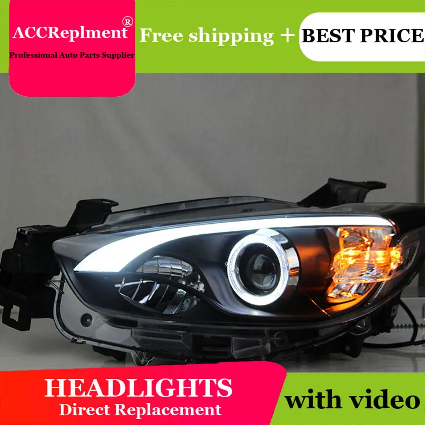 

Car Styling For MAZDA CX-5 headlights 2011-2014 CX5 led headlight new cx-5 led drl projector headlight H7 hid Bi-Xenon Lens