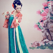 Zan Hua/шифоновый Кружевной Костюм с высокой талией, костюм Hanfu, красивый женский костюм