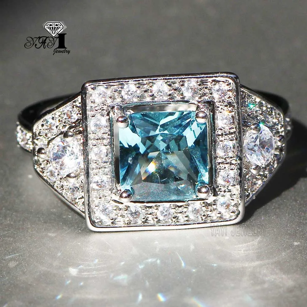 Ювелирные изделия yayi Princess Cut 3 6 CT мульти циркон серебряный цвет обручальные