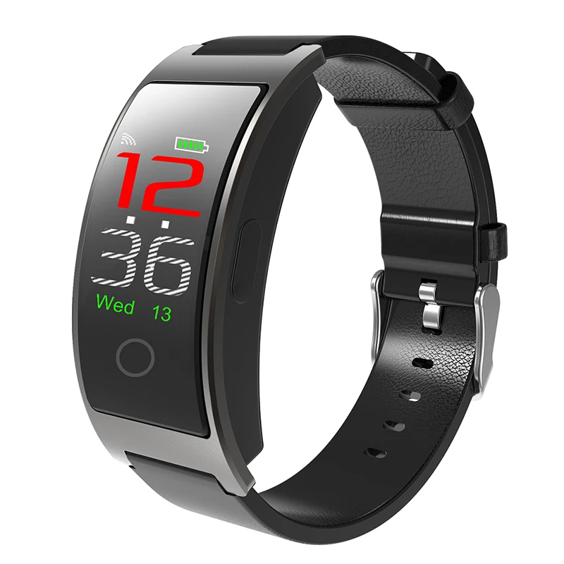 

CK11C Women Men Bluetooth IOS Android Intelligent Reminder IP67 Waterproof Leather Fitness Tracker Heart Rate Sport Smart Watch