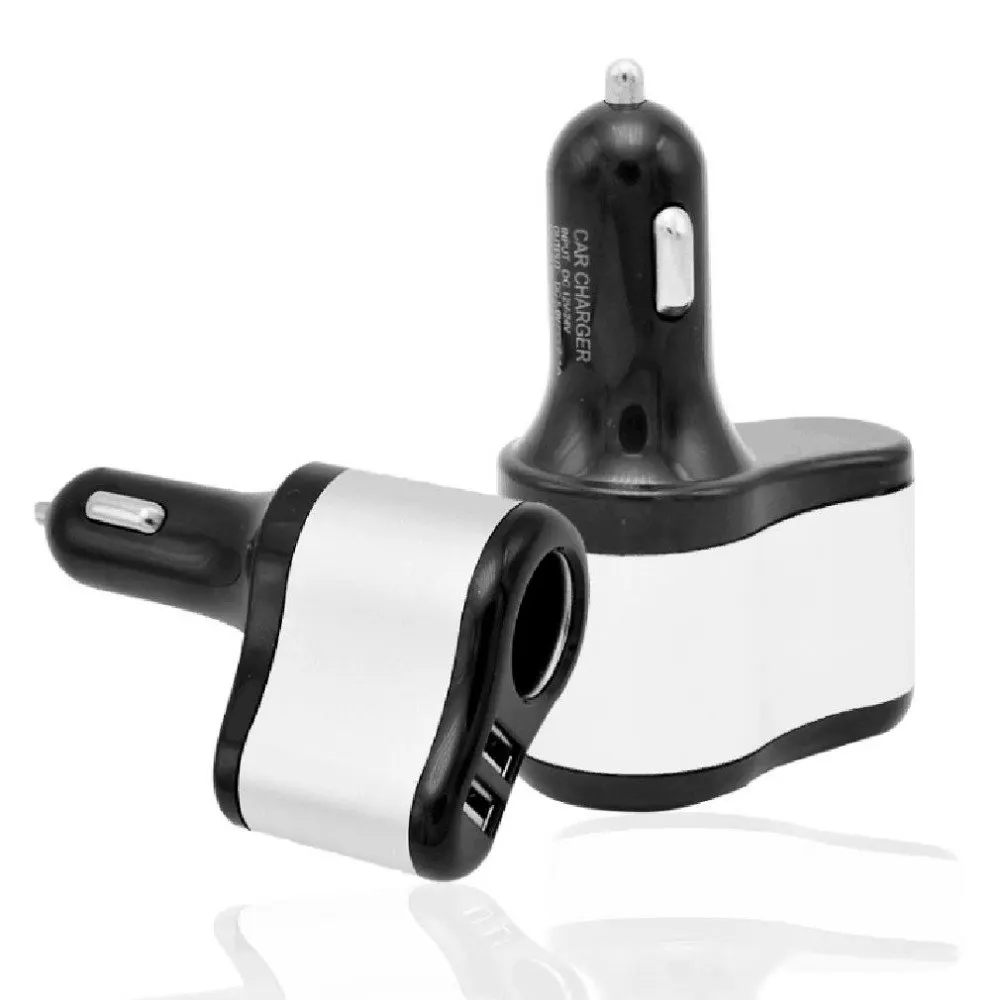

2017 New Universal Car Cigarette Lighter Socket Splitter Dual USB Charger Power Adapter Outlet Hot Sale