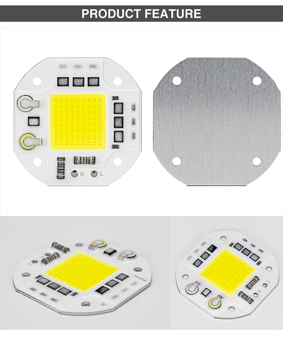 Умный IC светодиодный чип COB 20 Вт 30 Вт 50 Вт AC 220 В 240 В светодиодный светильник чипы нет необходимости драйвер для DIY светодиодный прожектор холодный теплый белый