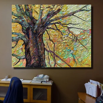 

HDARTISAN Abstract style works The tree Home Printed Modern Decorative Picture Oil Painting On Canvas For Living Room