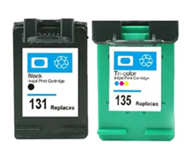 

2pcs Ink Cartridge For HP 131 135 for HP 460 5743 5940 5943 6843 6940 Photosmart 2573 2613 8753 PSC 1600 2355 Printer