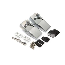 Silver Hood Latch Catch Lock Bracket Kit Engine Hood Adjustable Tension Rod For Jeep Wrangler JK (2DR/4DR) 2007-2016