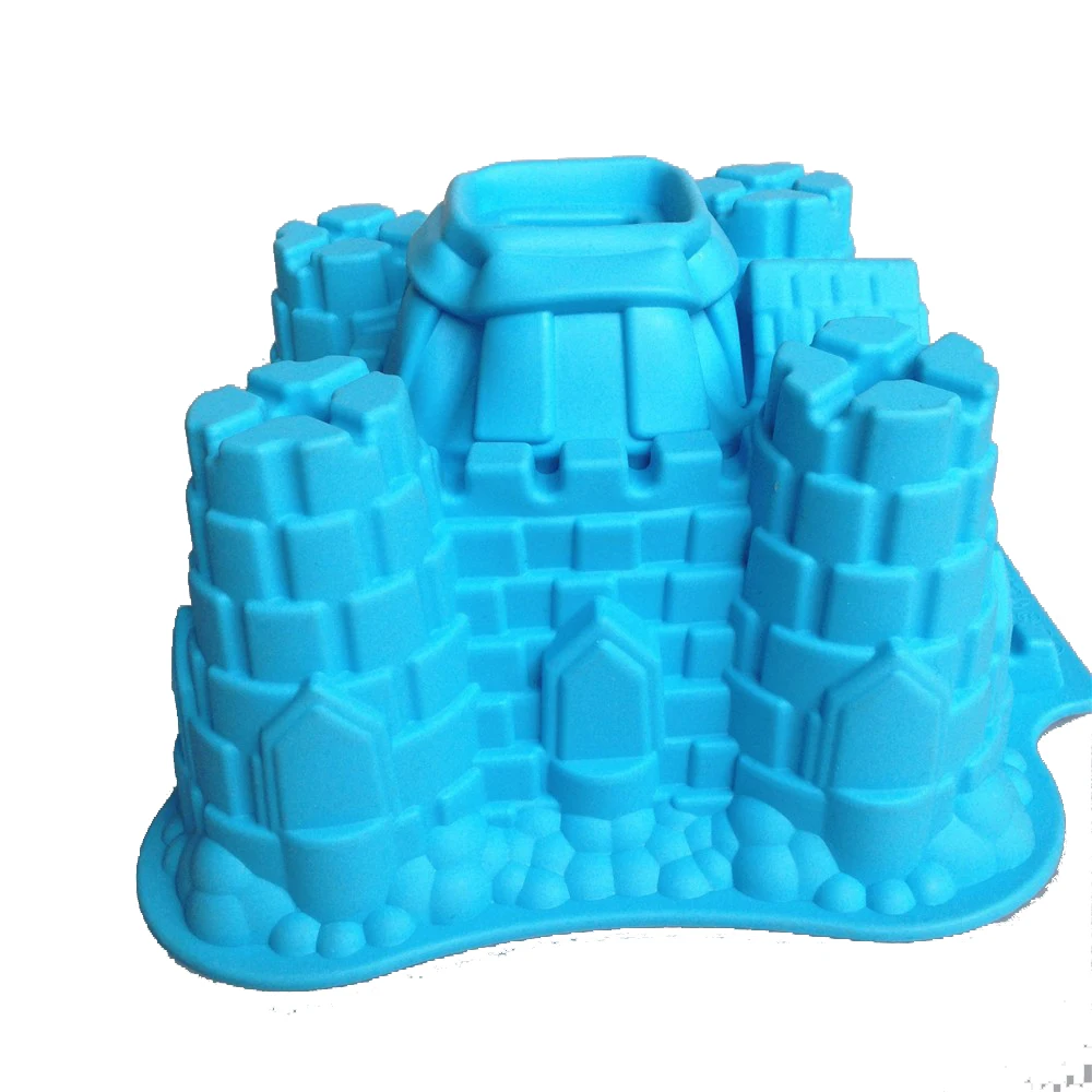 3D большой замок Bundt силиконовая форма для торта Форма сковорода хлеба шоколада