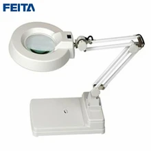 FEITA 86C стол Magnifing с светодиодный лампы 10X бай Bo прозрачный оптический лампы с лупой Desktop увеличительные стекла
