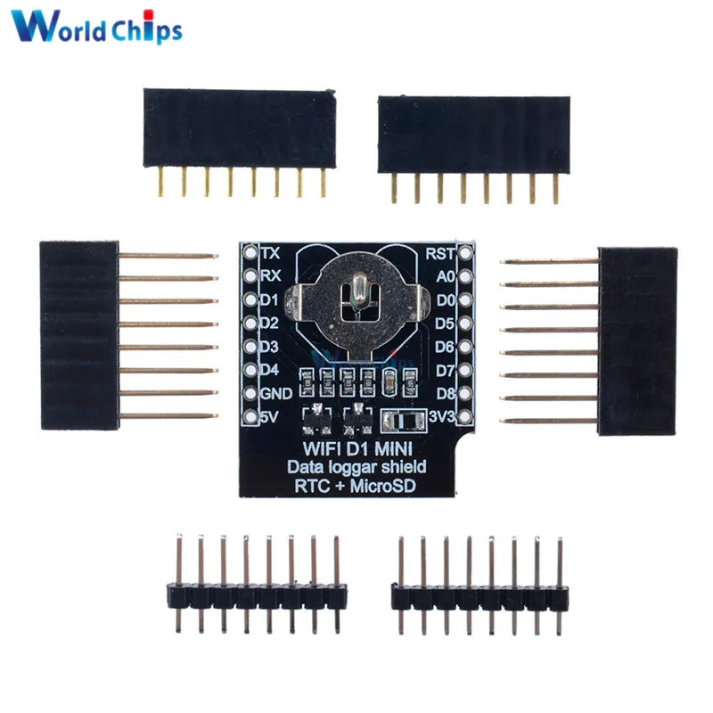 

Micro SD For Wemos D1 Mini Real Time Clock Data Log Logger Shield + RTC DS1307 Clock For Arduino/Raspberry