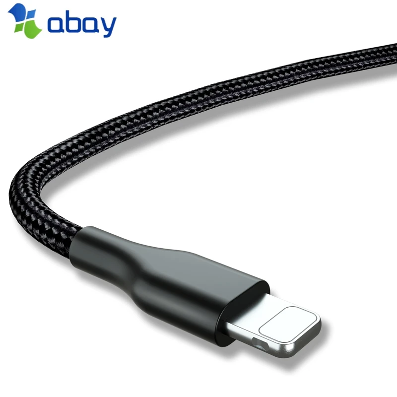 

abay USB Cable For iPhone 5 5S 6 6S 7 8 Plus XS MAX XR X USB Charging Data Sync Cable For iPad iOS Mobile Phone Charger Cord