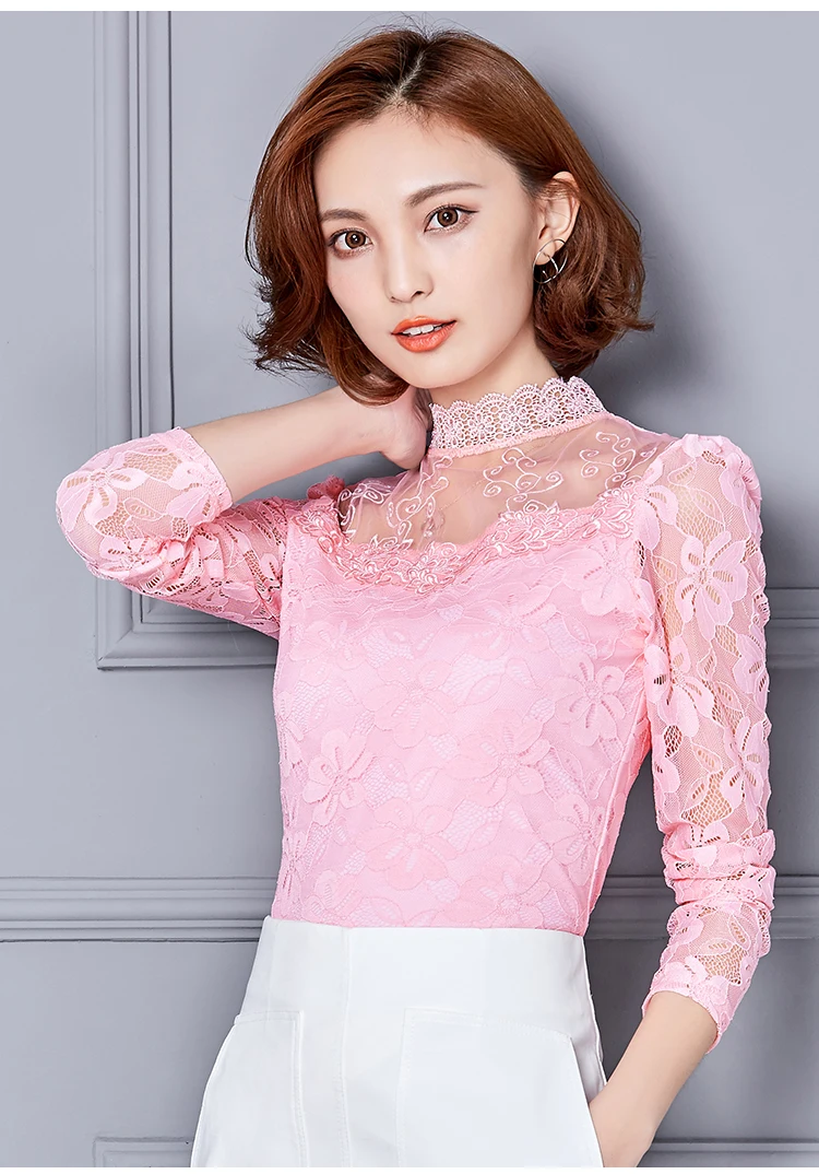 FREE SHIPPING 90s Mesh Lace Blouse OG0772