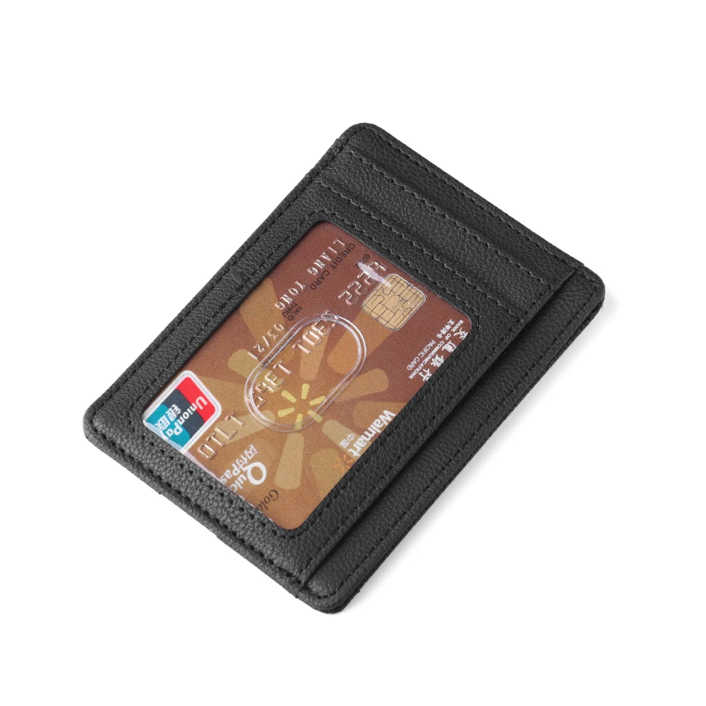 Новинка 2020 тонкий кожаный бумажник с блокировкой RFID держатель для кредитных карт