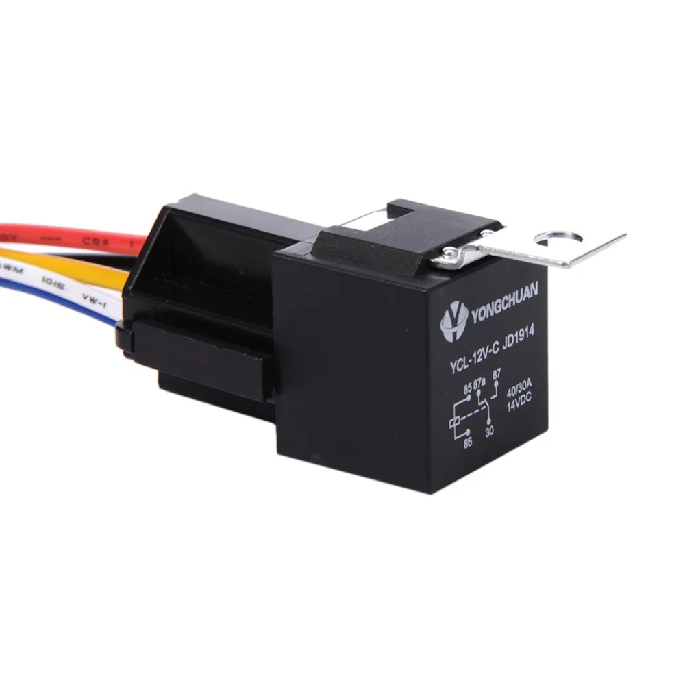 10pcs 12V 30//40 Amp SPDT Automotive Relay with Wires /& Harness Socket Hot Sale