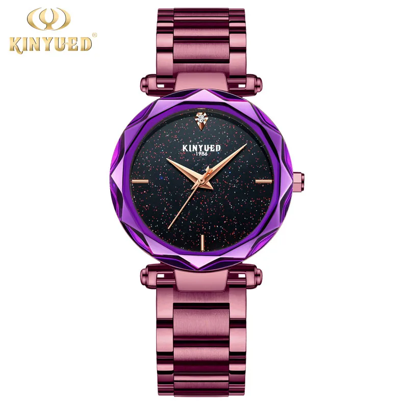 

KINYUED Luxury Brand Women Quartz Watch Dress Shining Star Style Ladies Watches Stainless Steel relogio feminino relojes mujer