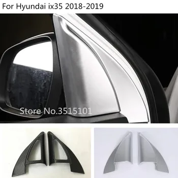 

car styling cover inside inner front head A column lamp frame triangle moulding trim For Hyundai IX35 2018 2019 2020
