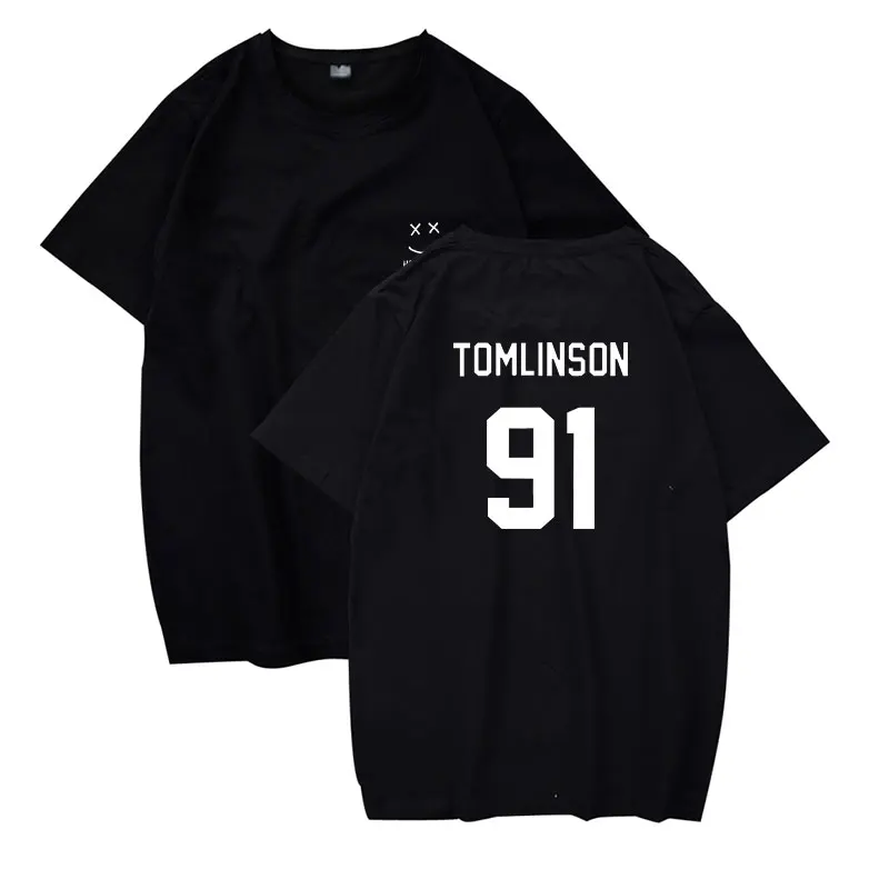 BTS England Singer Louis Tomlinson 91 Print Short Sleeve Cotton Fashion T-shirts Tomlinson Women Idol Tee Shirts Clothes