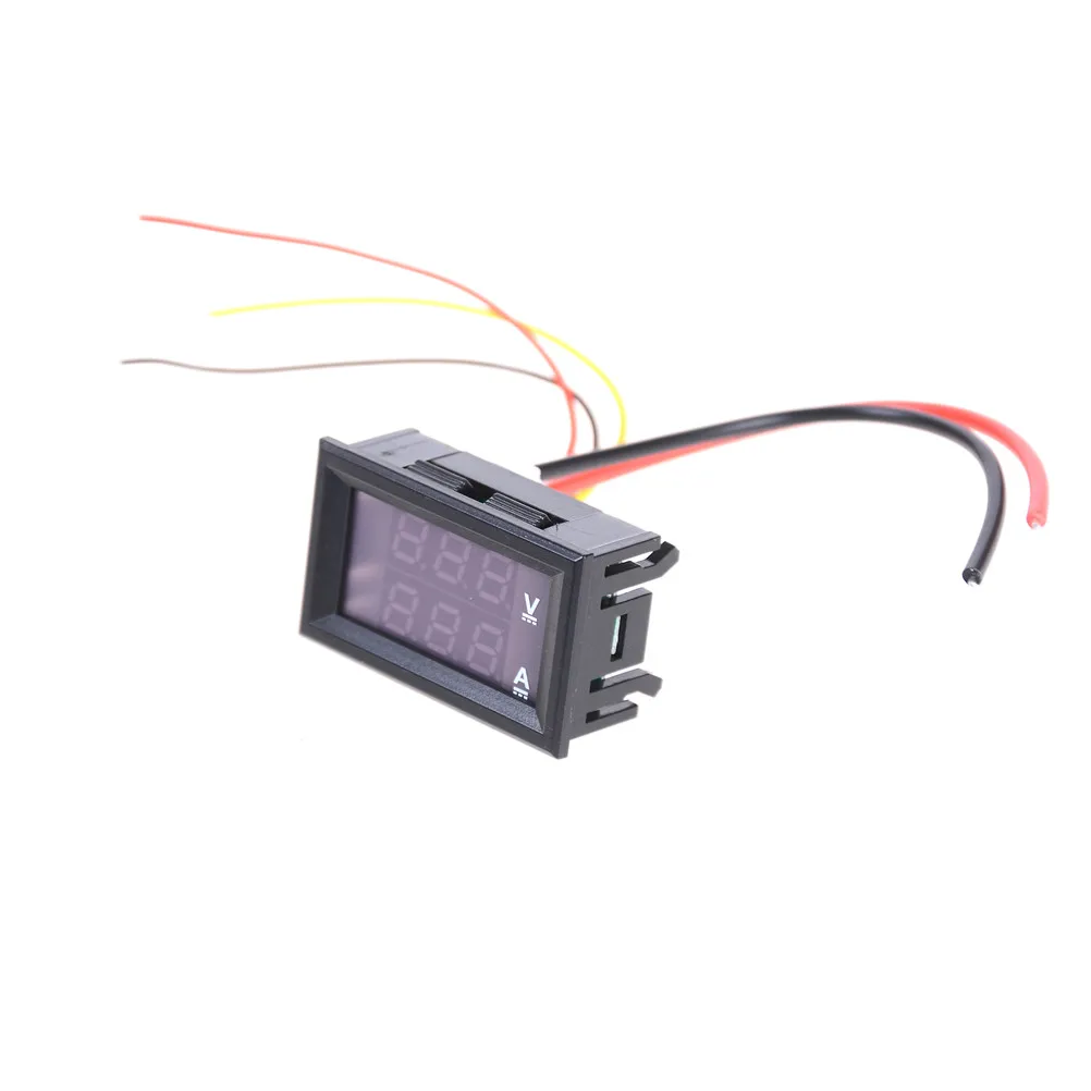 

1PC DC 100V 10A Panel Amp Volt Voltage Current Meter Tester Mini 0.28" Blue Red Dual LED Display Digital Voltmeter Ammeter