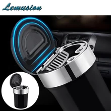 Автомобиль-Стайлинг 1X автомобиля многофункциональный светодиодный пепельница аксессуары с компасом для Audi a3 a4 b8 a6 Nissan qashqai juke renault megane