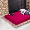 Wholesale solid color sheets fitted bed sheet elastic mattress cover bed linen bedspread polyester cotton single twin full queen 4