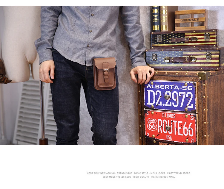 Crazy Horse PU do vintage Viagem Loops