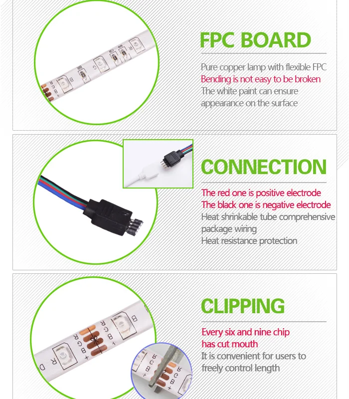 Goodland Водонепроницаемый светодиодный RGB полосы светильник SMD3528 IP65 Fiexble с подсветкой светильник 60 светодиодный/M 5M AC/DC 12V адаптер переменного тока Мощность 2A Светодиодная лента RGB светодиодный лента