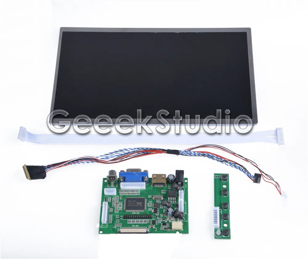 Дешево 10,1 дюймов 1366*768 ЖК экран TFT монитор для Raspberry Pi 3 2 Модель B