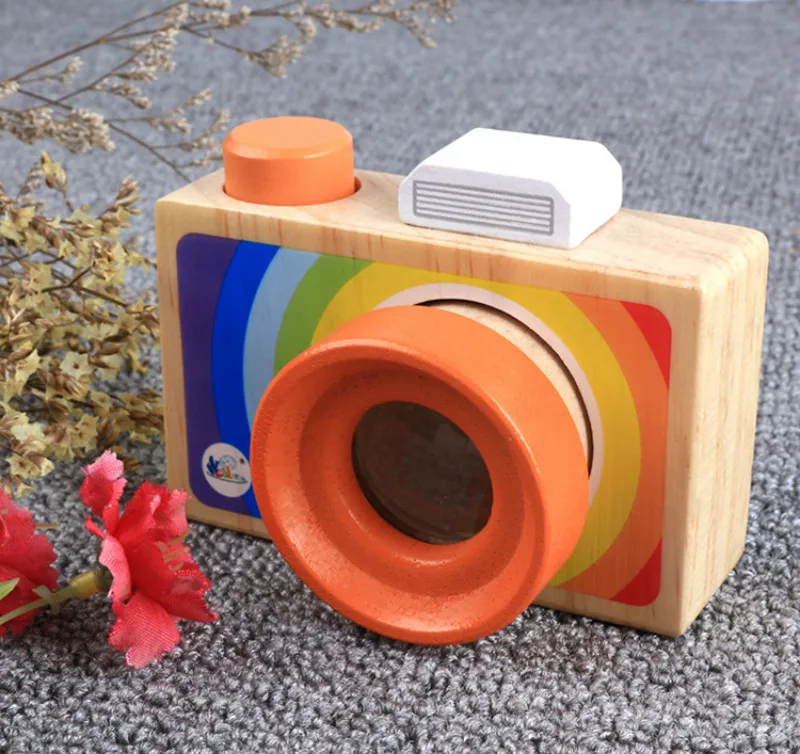Детская деревянная игрушечная камера калейдоскоп развивающий волшебный калейдоскоп детская развивающая игрушка