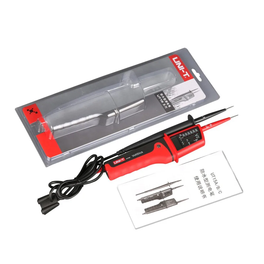 

Waterproof Test Pencil UT15C Digital Voltage Tester Multimeters Electrical Test Pen On-off Test Phase Indicator Multimeter