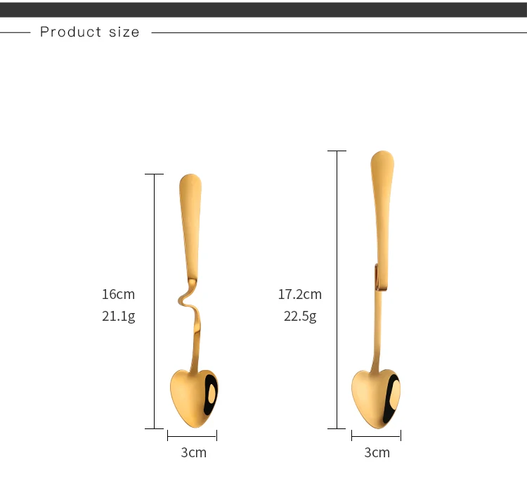 Висячие чашки кофейная ложка в форме сердца из нержавеющей стали Совок Серебряный сахар десертные ложки золотые перемешивающие чайные ложки закуски инструменты для соков