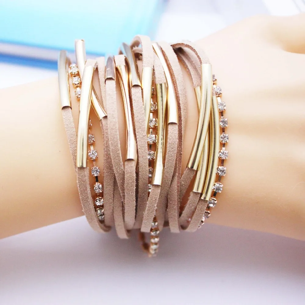 

2018 Promotion Limited Round Pulseiras Famous Leather Bracelet Retro Layer Winding Bracelets & Bangles For Women Gift Jewelry