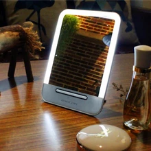 Светодиодный зеркальный стол для макияжа, светодиодный светильник для планшета, в форме ПК, косметическое зеркало, перезаряжаемое Сенсорное зеркало для макияжа