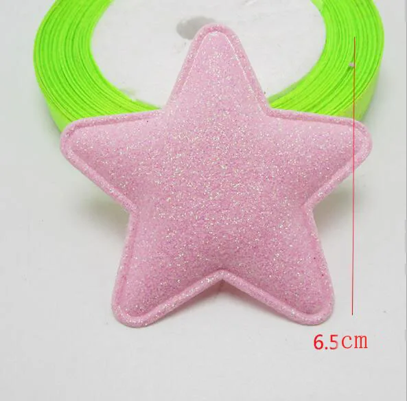6,5 см 20 шт милый Блестящий Звезда Мягкие аппликации для детей головные уборы аксессуары, DIY принадлежности для вышивки