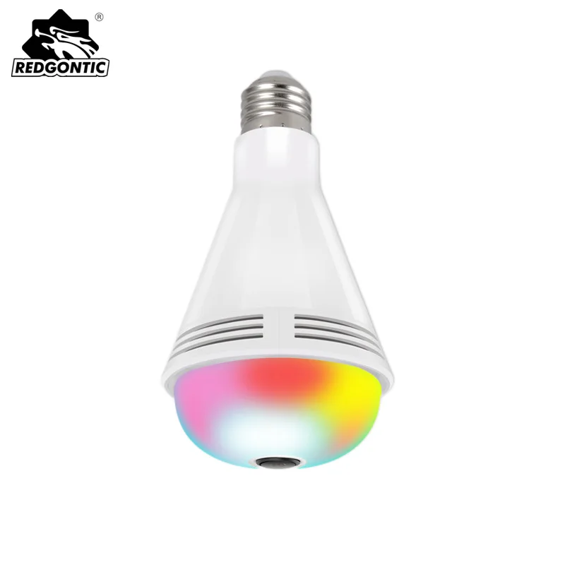 960P Light Camera HD Bluetooth font b Music b font Speaker IP Camera Bulb 360 Panoramic