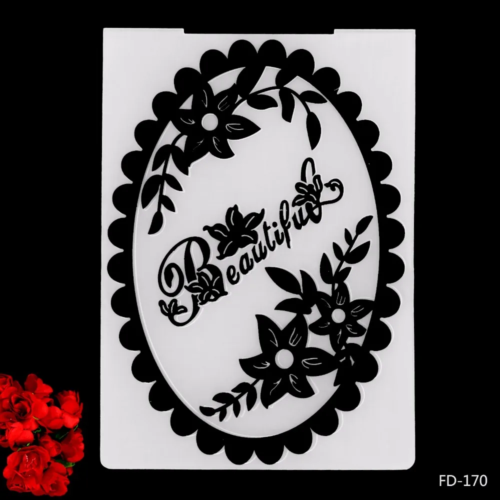 

Beautiful Flowers Plastic Embossing Folder for Scrapbooking Paper Craft DIY Card Making Decoration Supplies